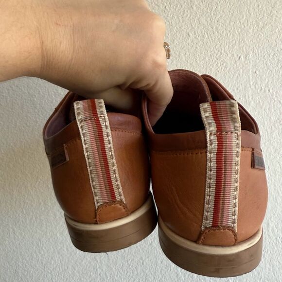 Pikolinos Pyrgos Laceless Slip On Oxford Shoes in Tan Brown Leather size 36 - Picture 8 of 13